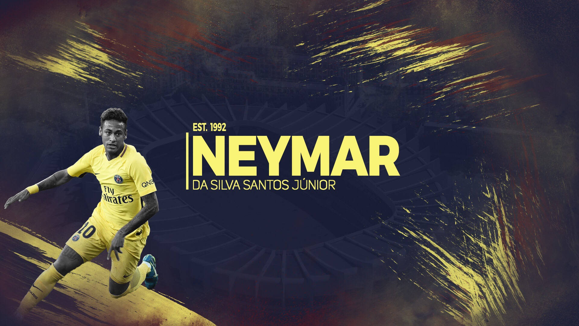 Neymar Jr Grungy Fan Art