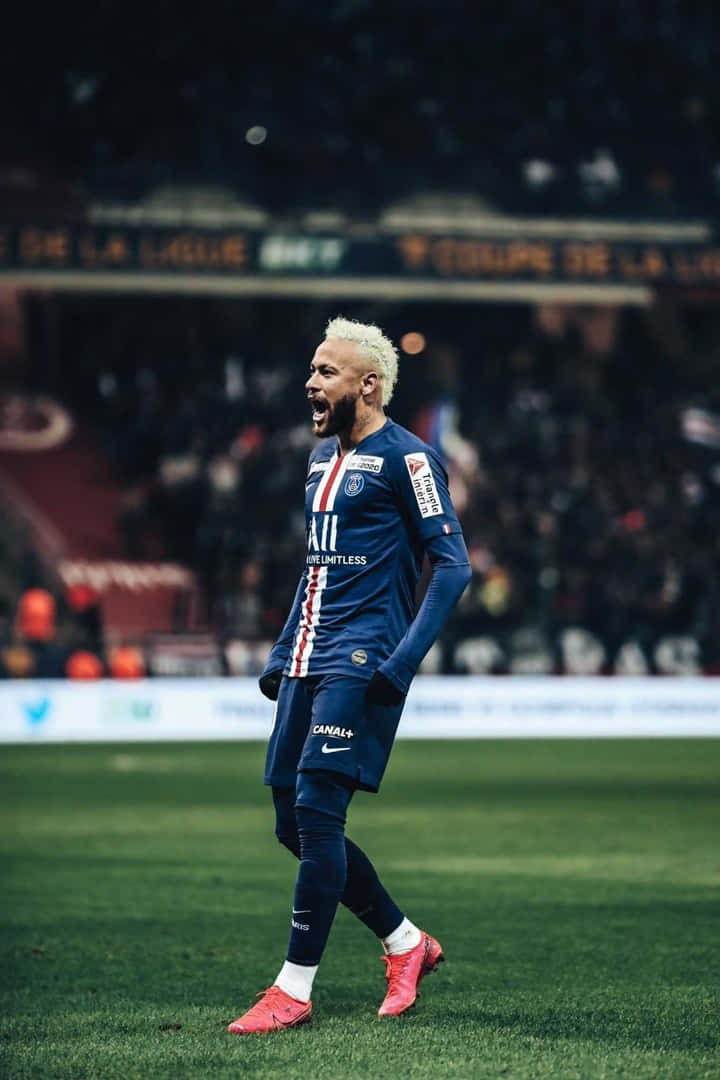 Neymar Jr In Action Showing His Superior Soccer Skills