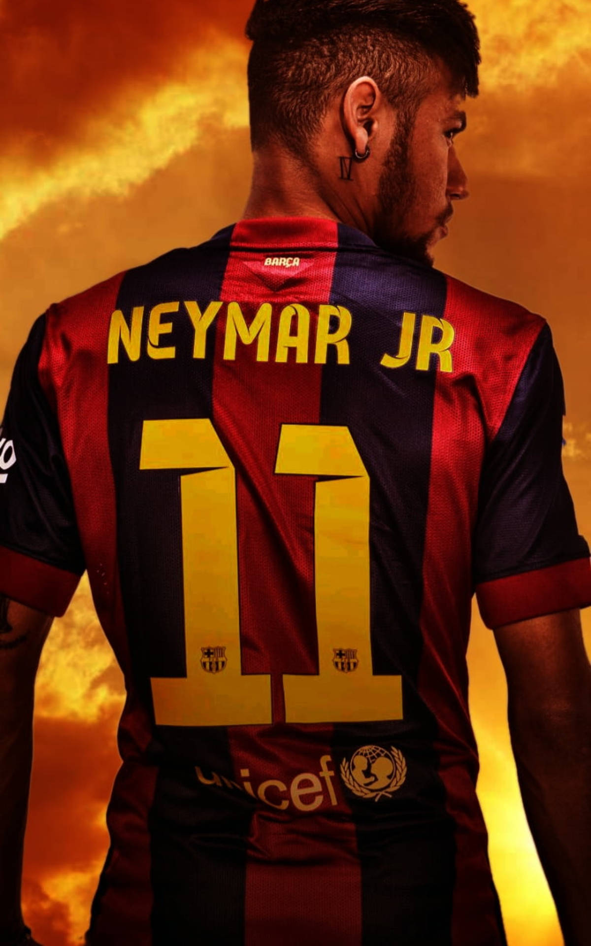 Neymar Jr In Number 11 Background
