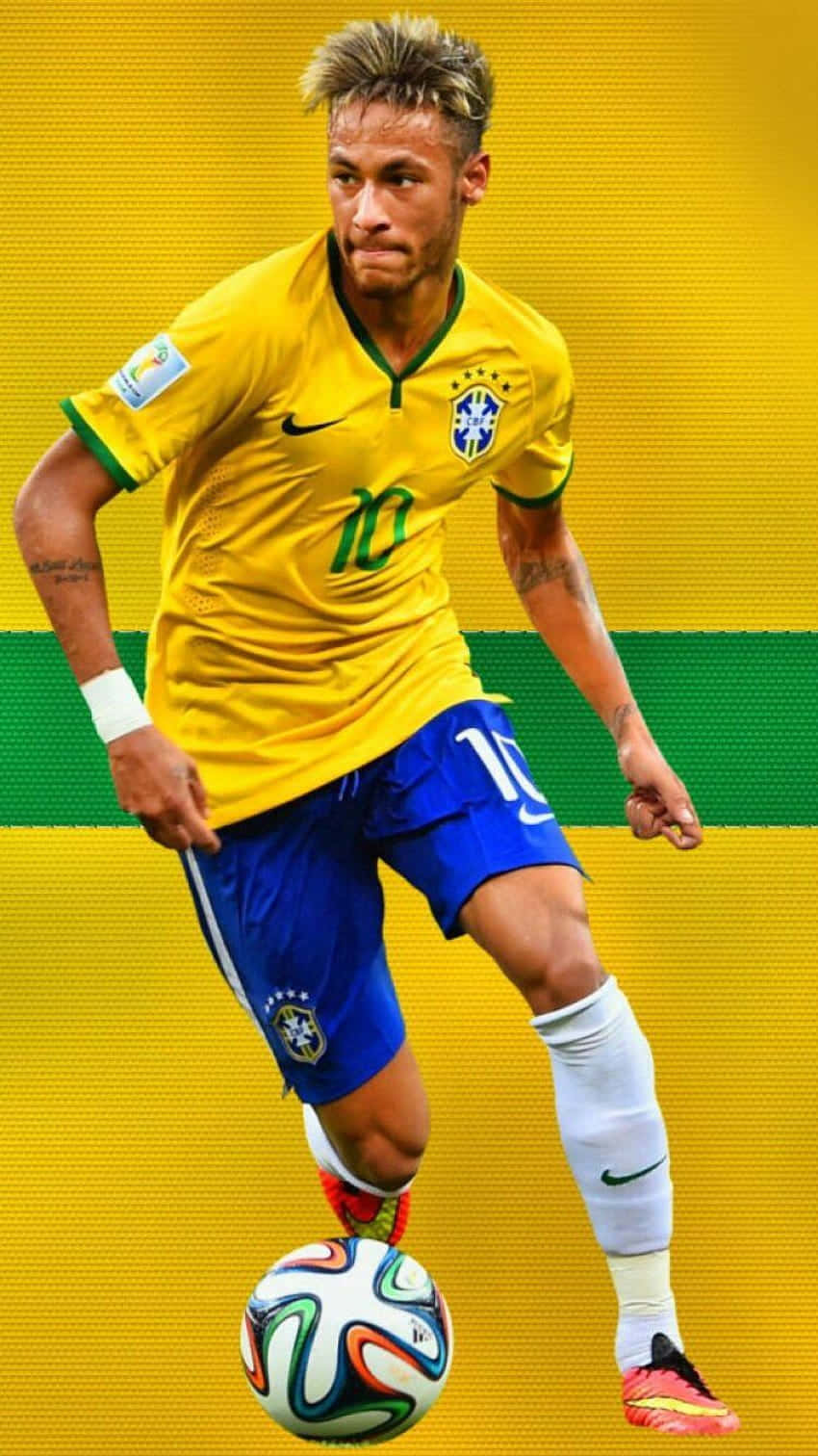 Neymar Kicking Ball Iphone Background