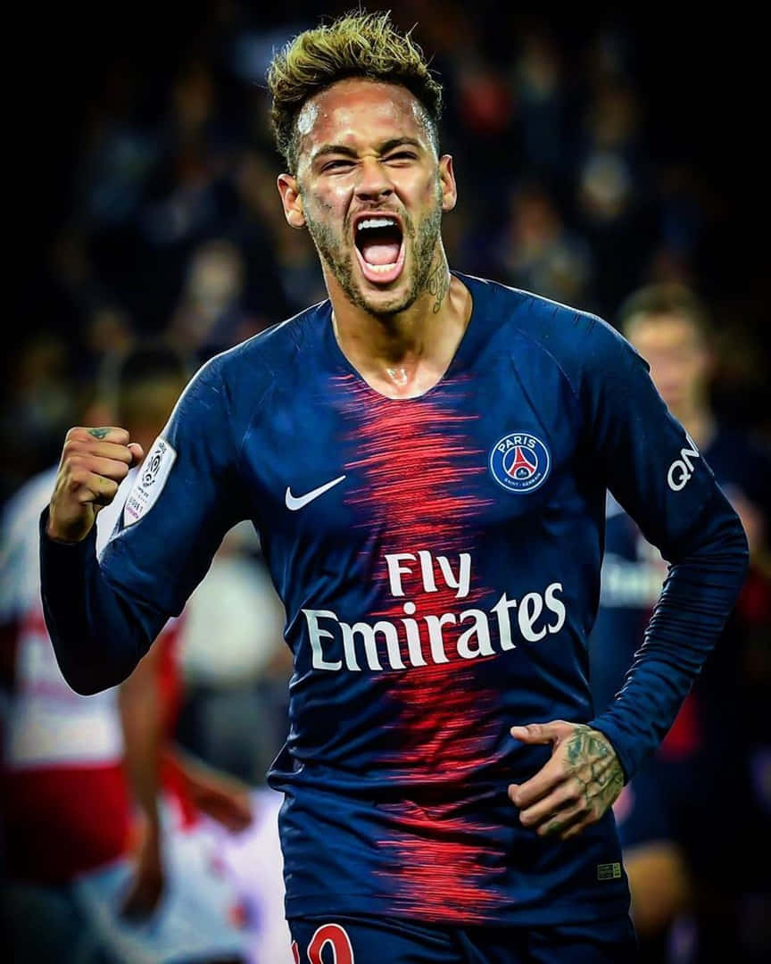 Neymar Ultra Hd French L1 Football Match Background