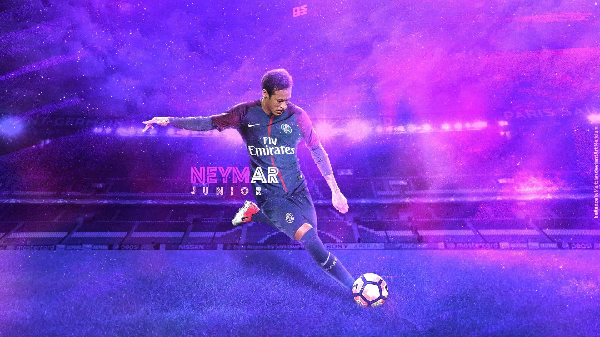 Neymar Ultra Hd Kicking Ball Background