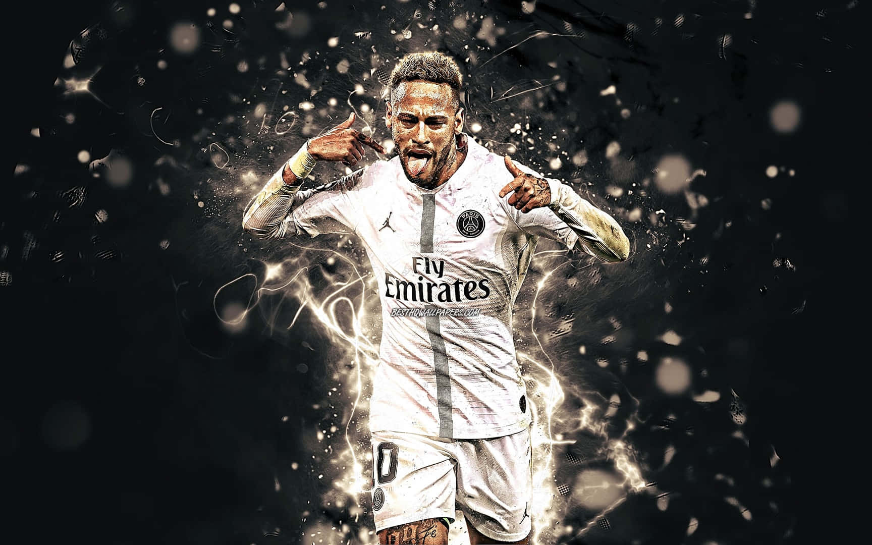 Neymar Ultra Hd White Jersey Background