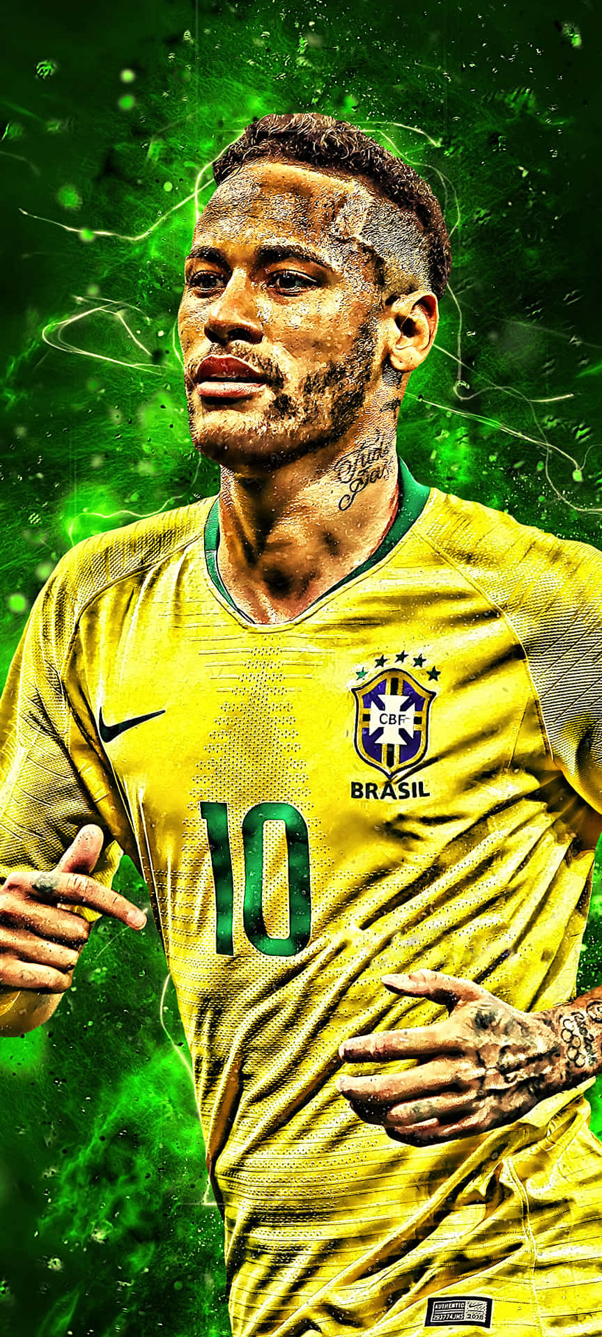 Neymar Yellow Jersey Iphone Background