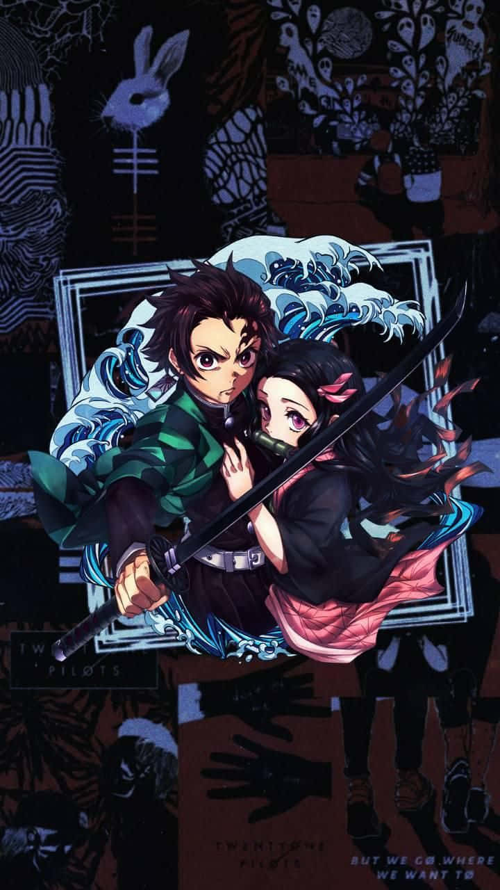 Nezuko And Tanjiro Kimetsu No Yaiba Demon Slayer Anime Background