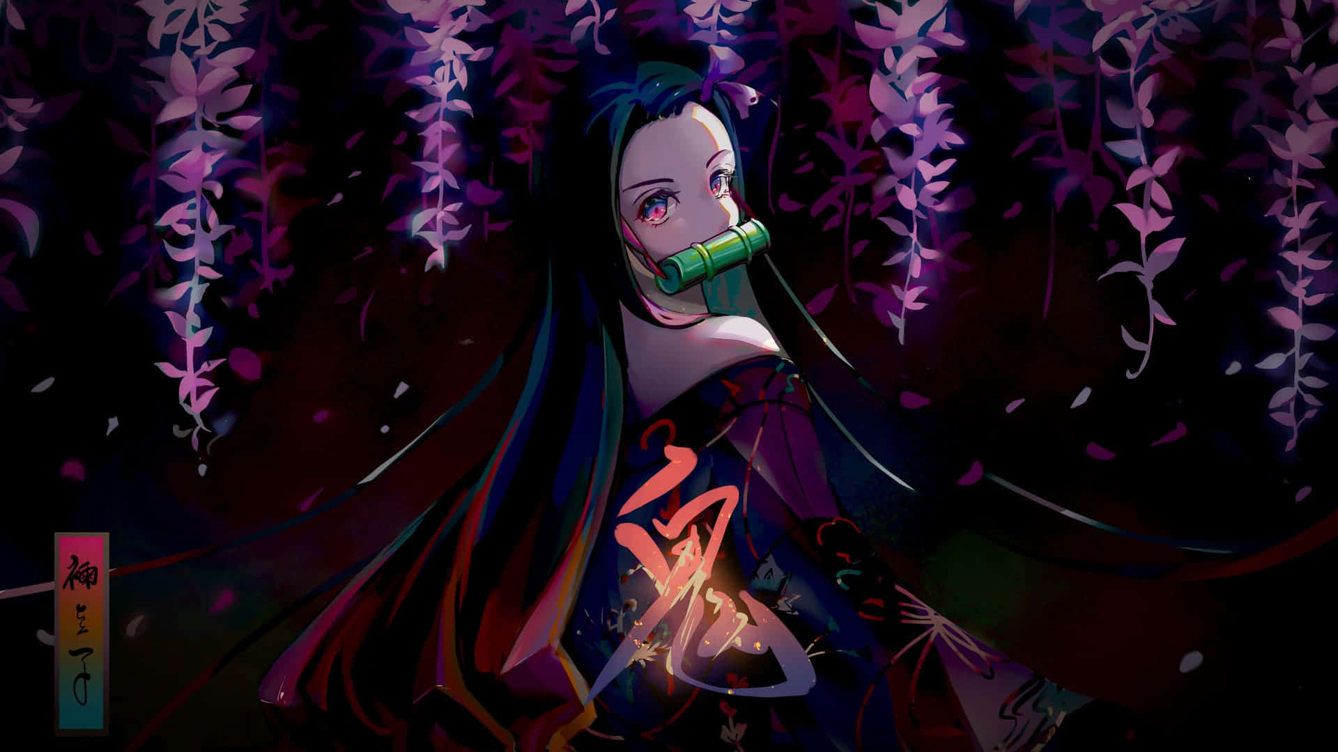 Nezuko Kamado From Kimetsu No Yaiba In Desktop Wallpaper