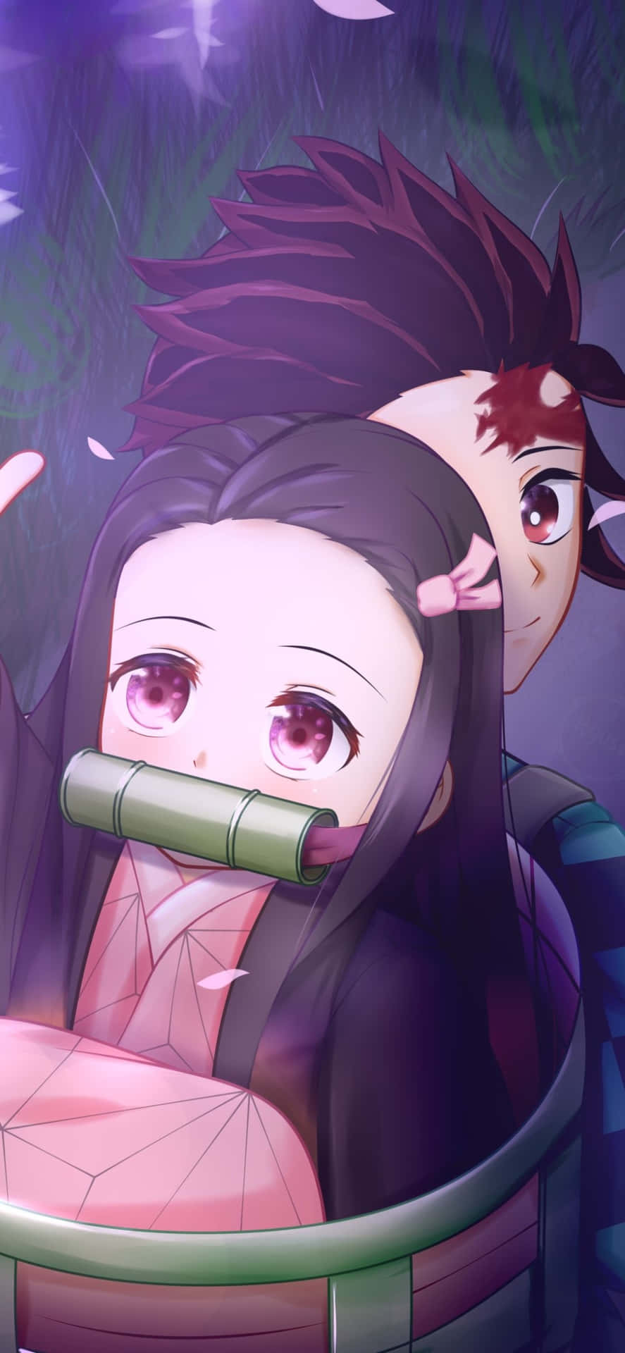 Nezuko Kamado Looks Cool In Her Ink And Cherry Blossom Blue Kimino