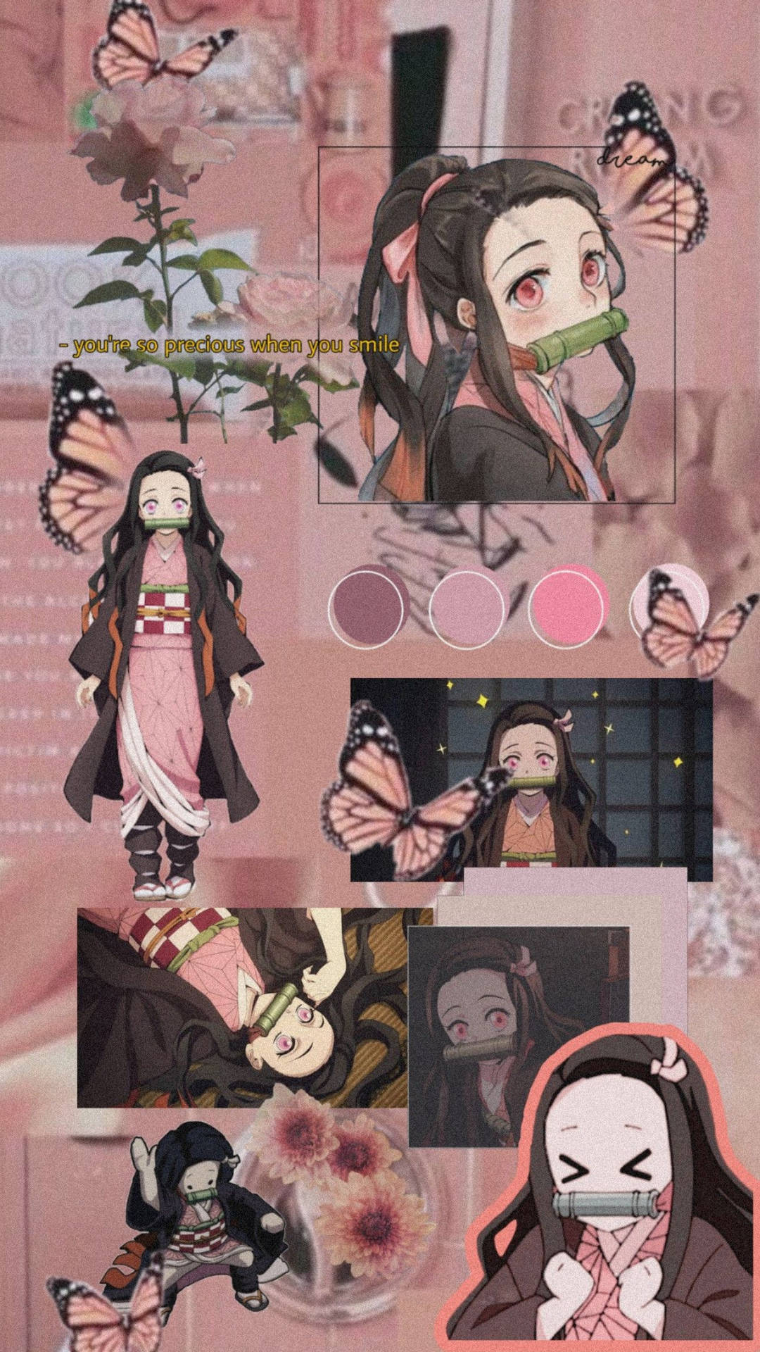 Nezuko Phone Photo Collage Background