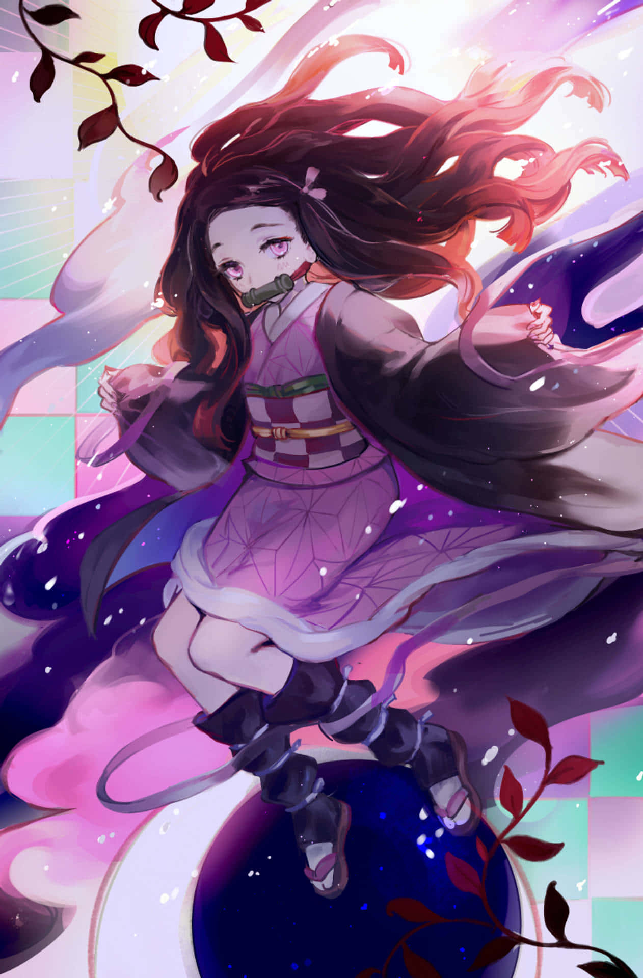 Nezuko Stands Tall And Proud Background