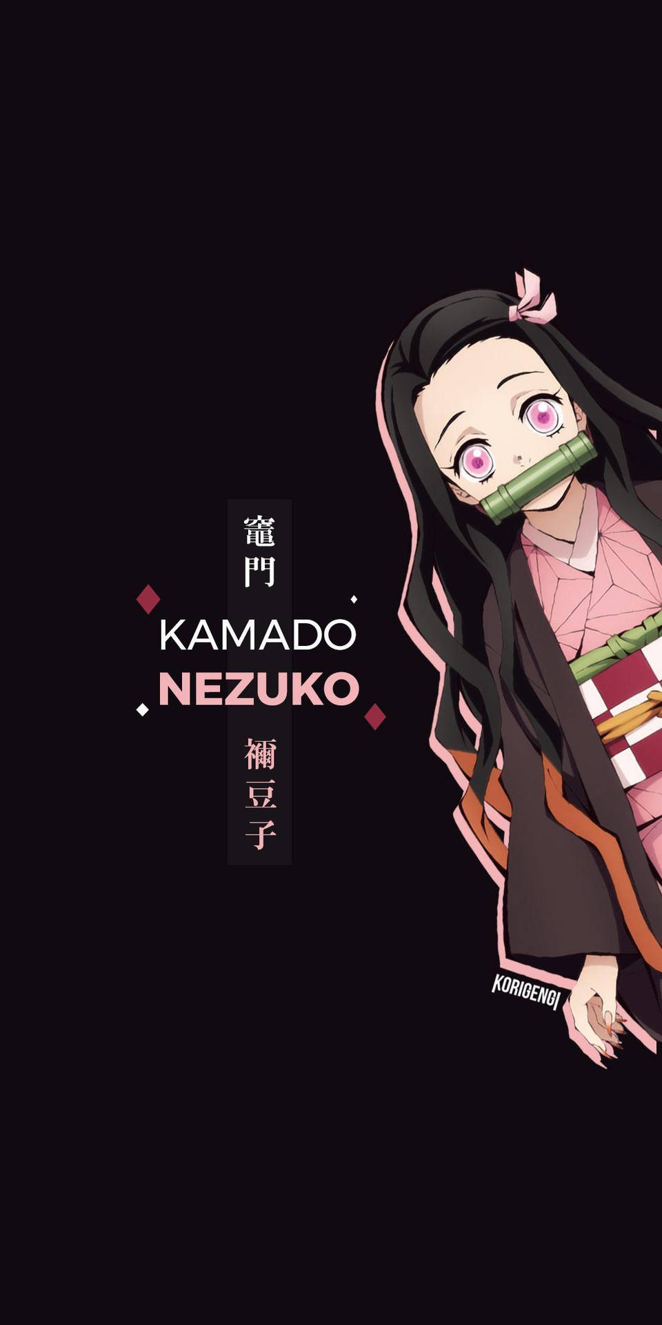 Nezuko, The Demon Slayer, On Your Iphone Background