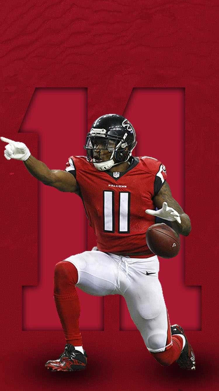 Nfl All-time Receiving Yards Leader Julio Jones Background