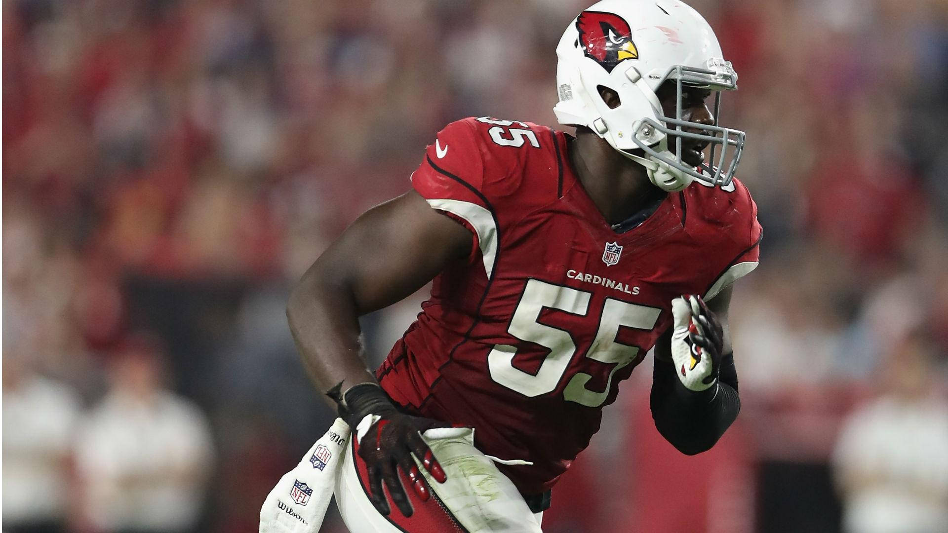 Nfl Arizona Cardinals Chandler Jones Player Number 55 Background