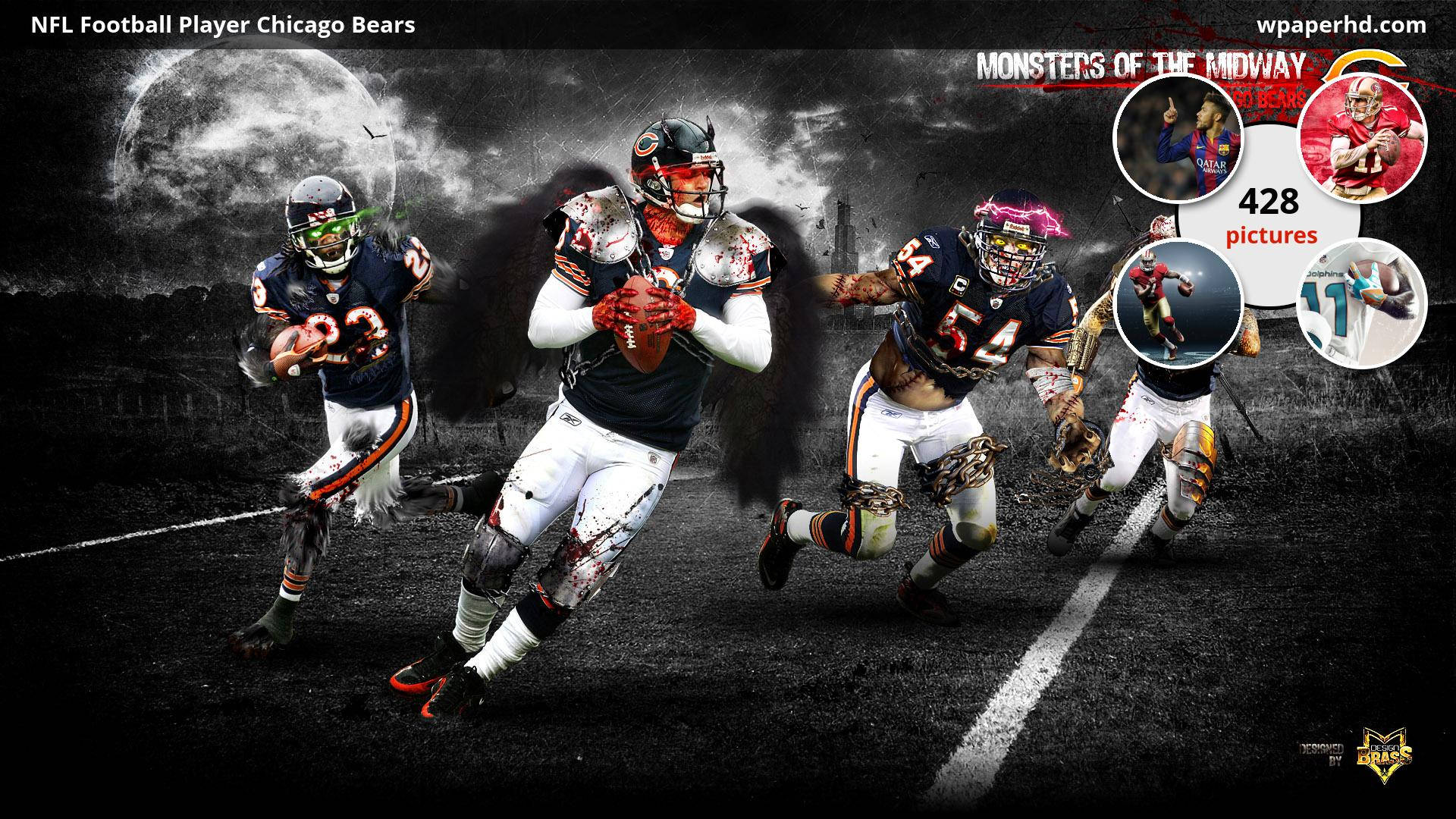 Nfl Chicago Bears Dark Background