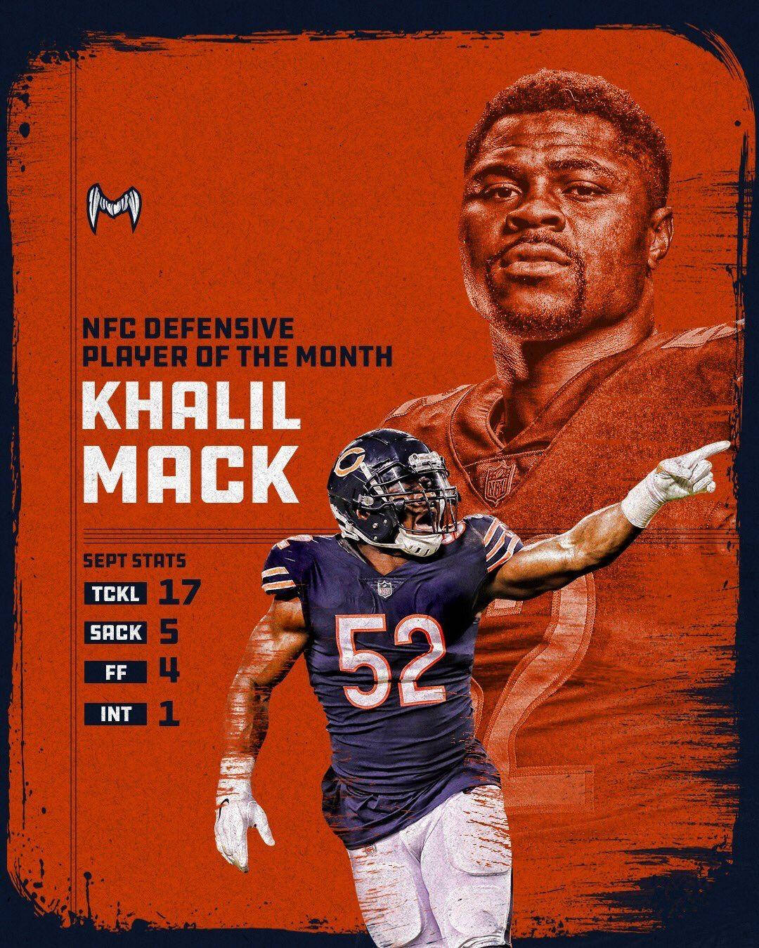 Nfl Chicago Bears Defensive Player Khalil Mack