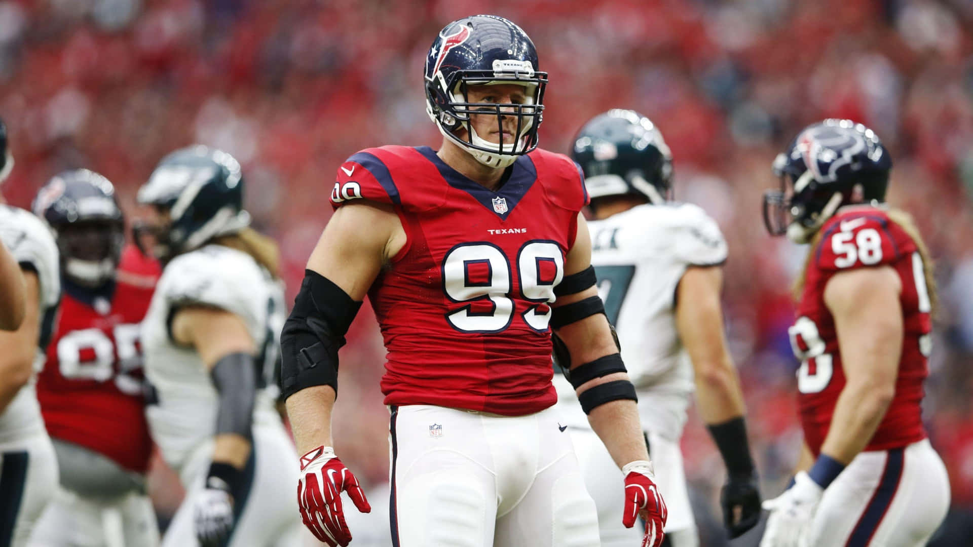 Nfl Defensive End J.j. Watt Background