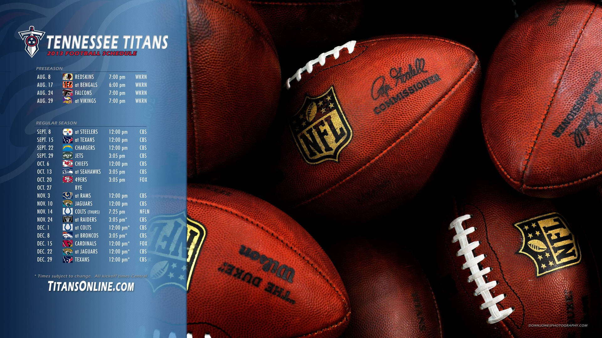Nfl Football Team Tennessee Titans Scoreboard Background
