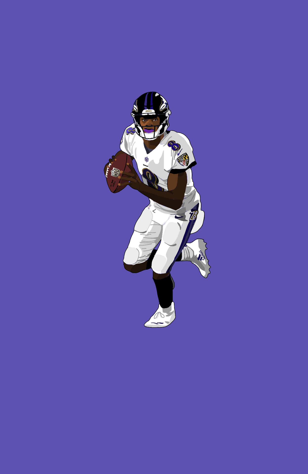 Nfl Quarterback Lamar Jackson With The Baltimore Ravens Background