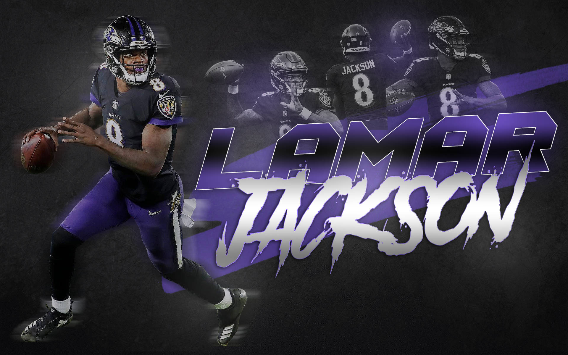Nfl Quarterback Player Lamar Jackson Background