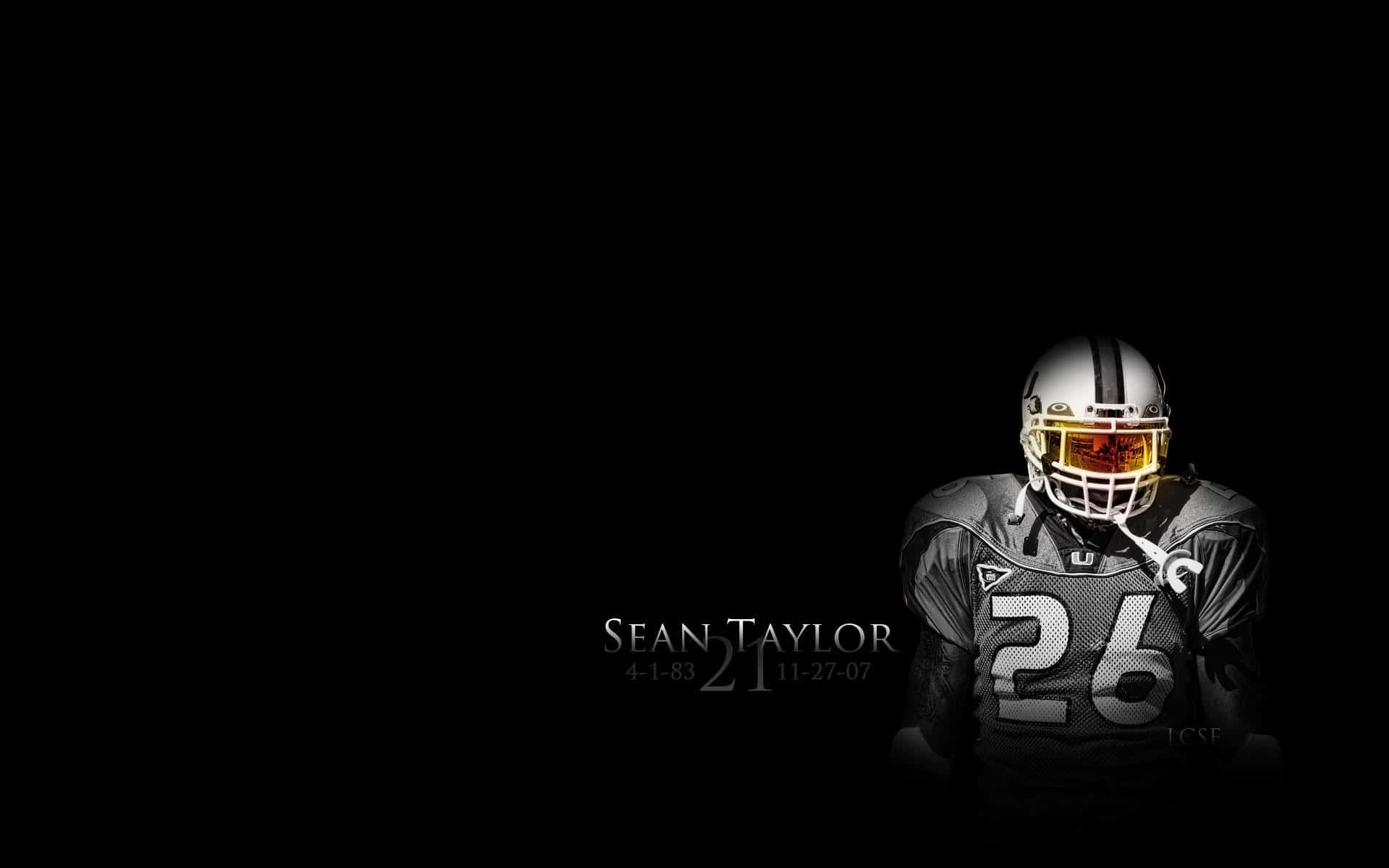 Nfl Safety Sean Taylor #21 Of The Washington Redskins Background