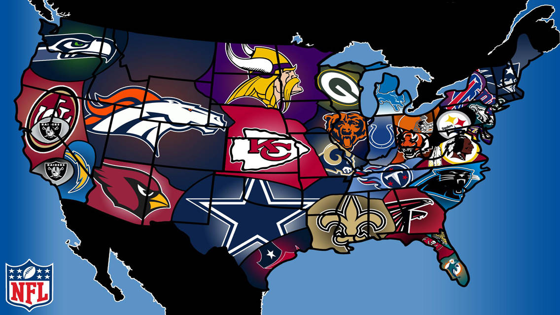Nfl State Logos Background