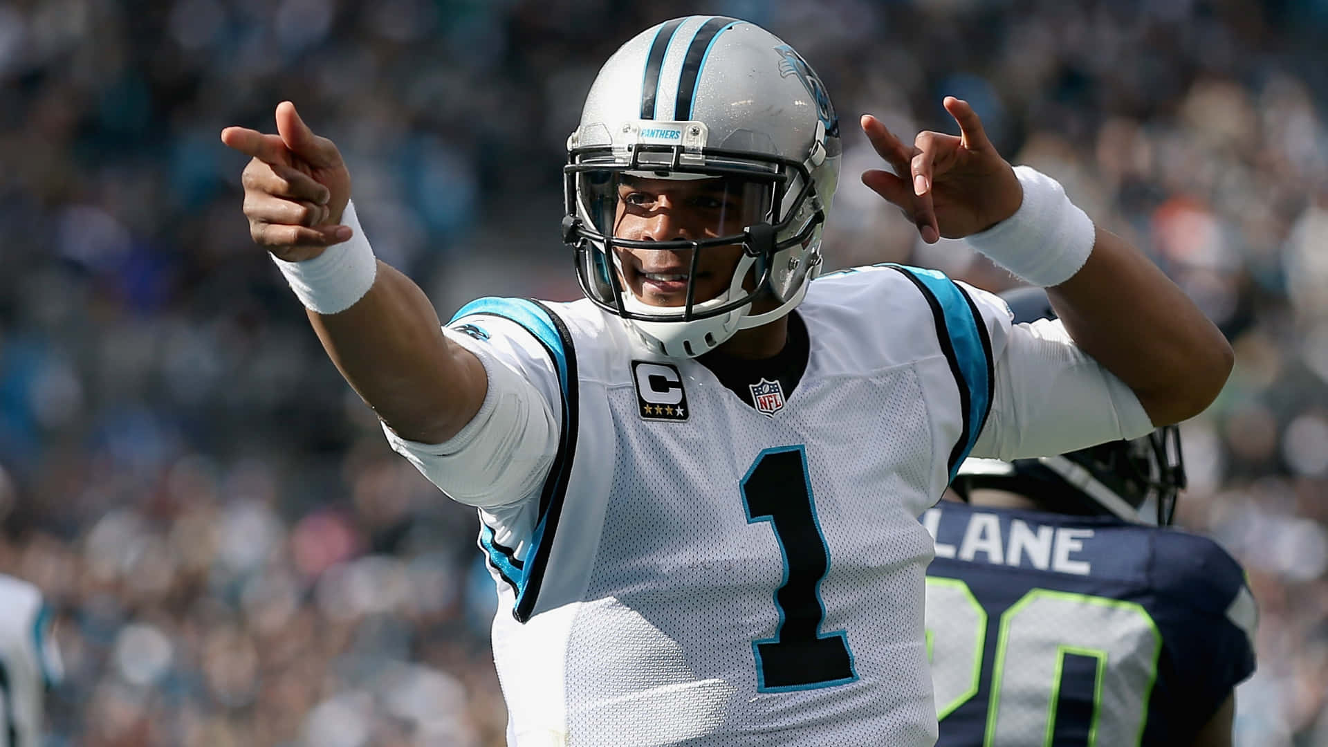 Nfl Superstar Cam Newton Highlights Skill And Leadership Background