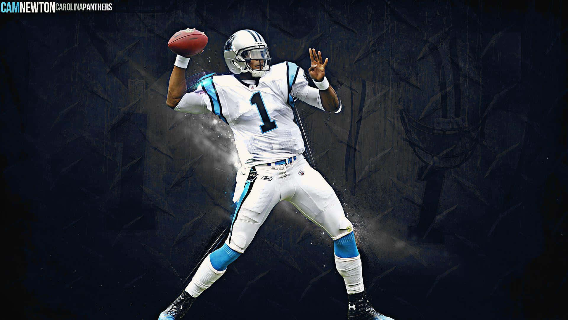 Nfl Superstar Cam Newton Shining Bright Background