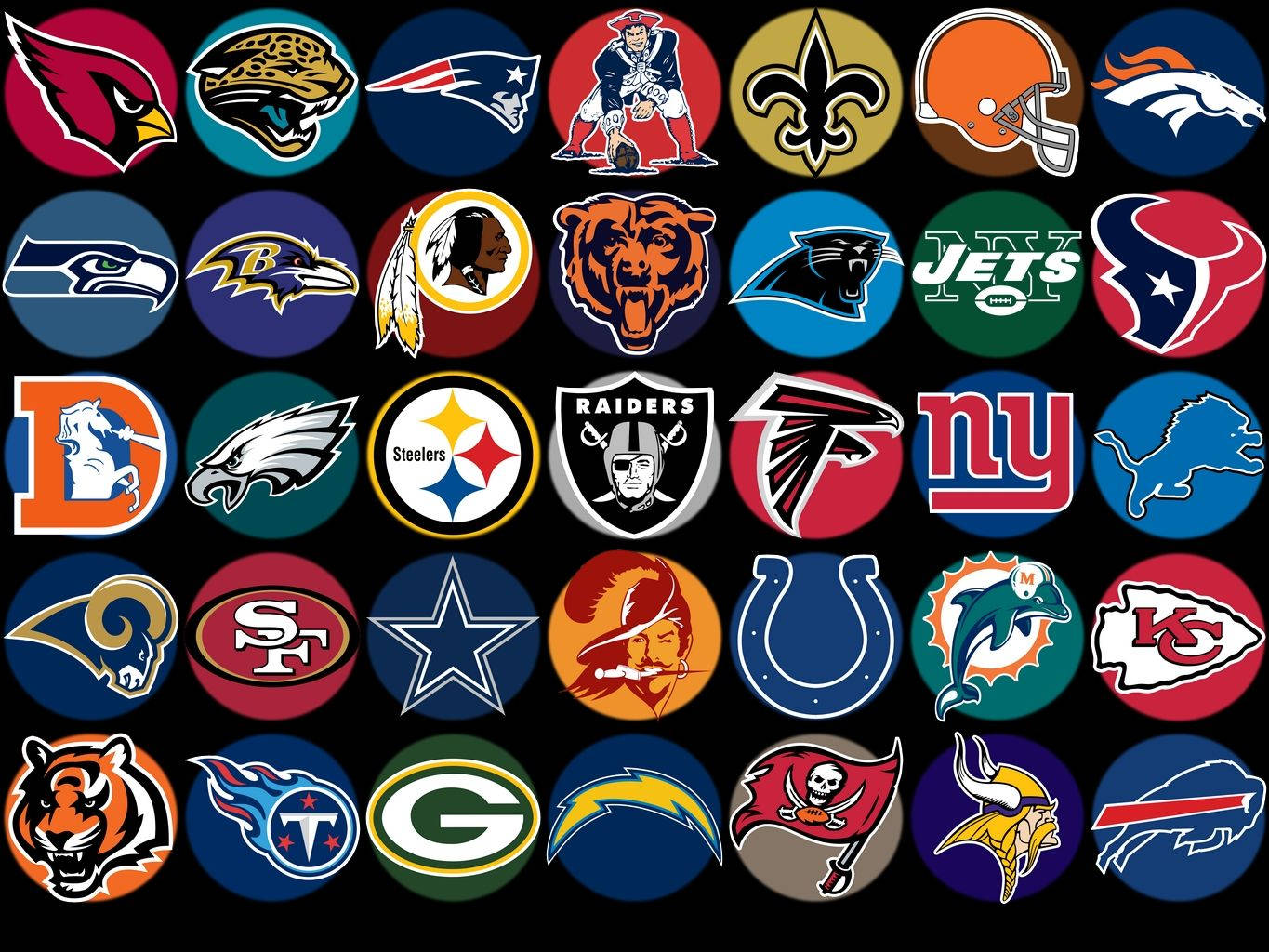 Nfl Teams Logo Compilation Background