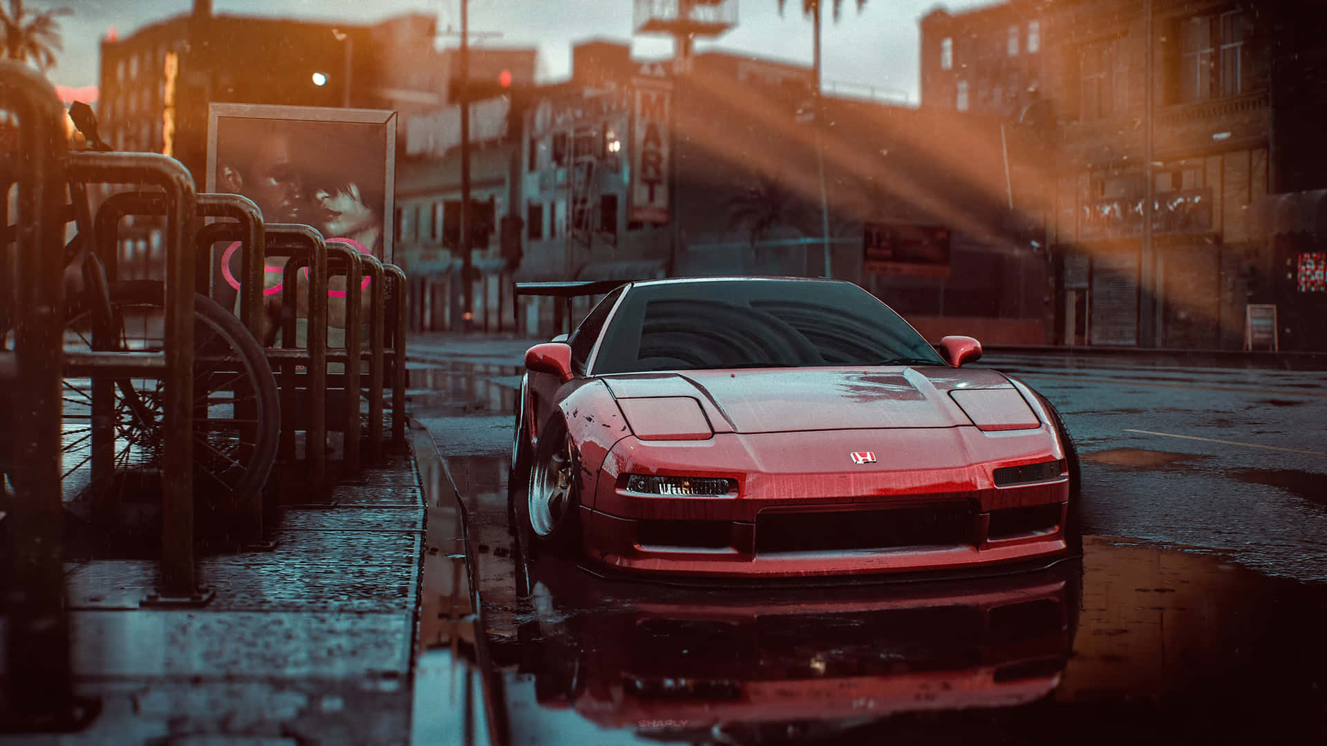 Nfs 1999 Acura Nsx Poster Design Background