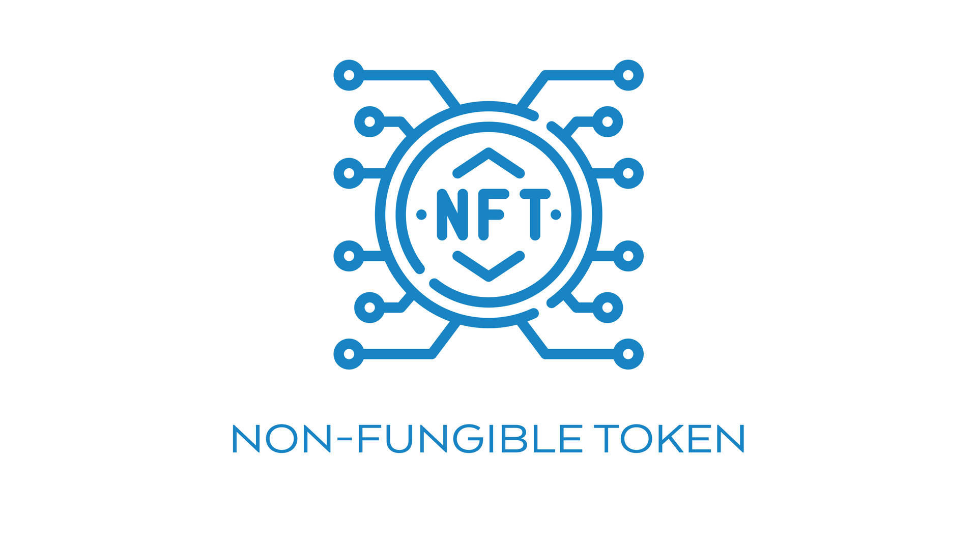 Nft Blue Circuit Icon Background