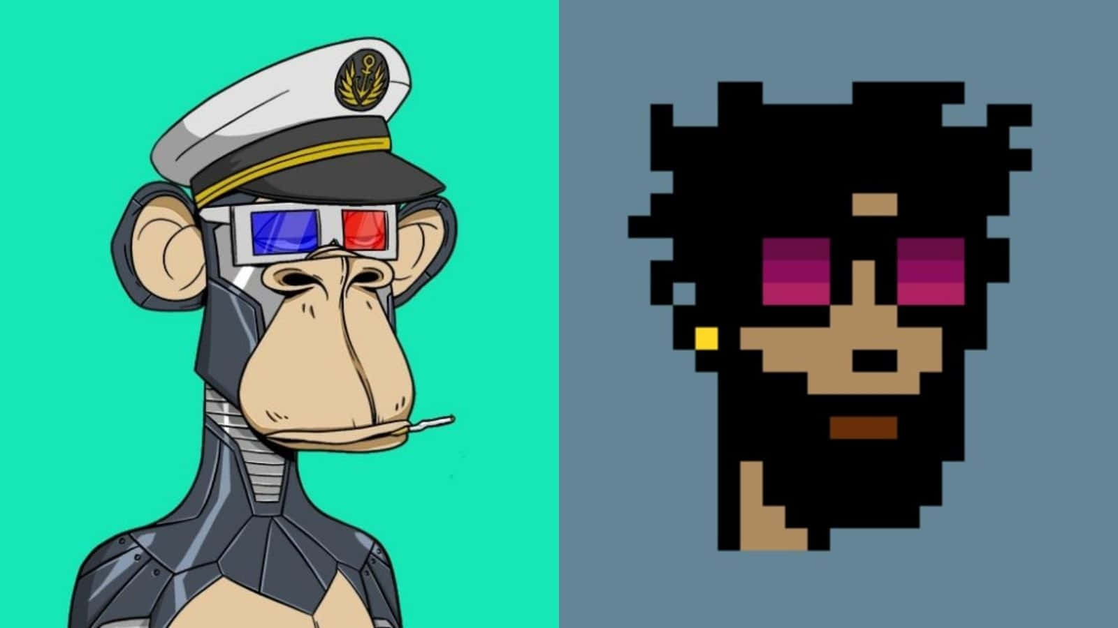 Nft Monkey With Pixelated Art