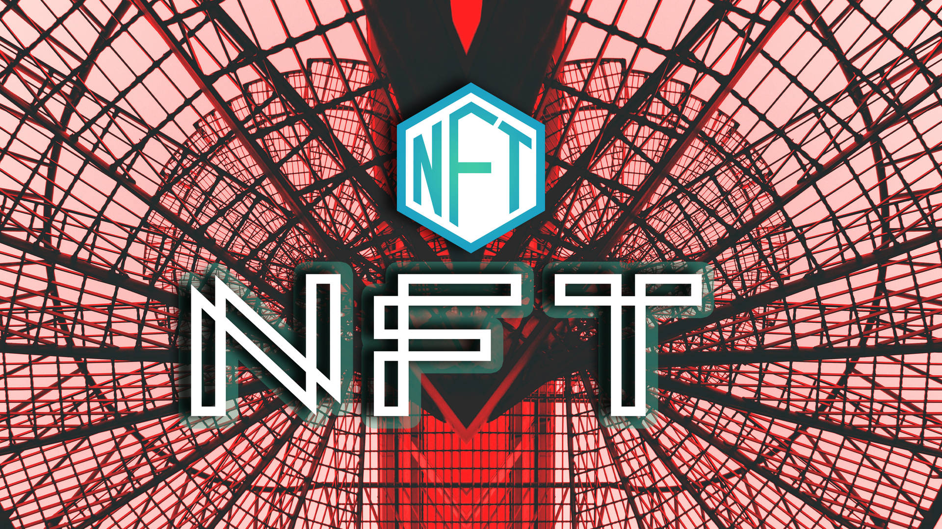 Nft Red Web Art Background