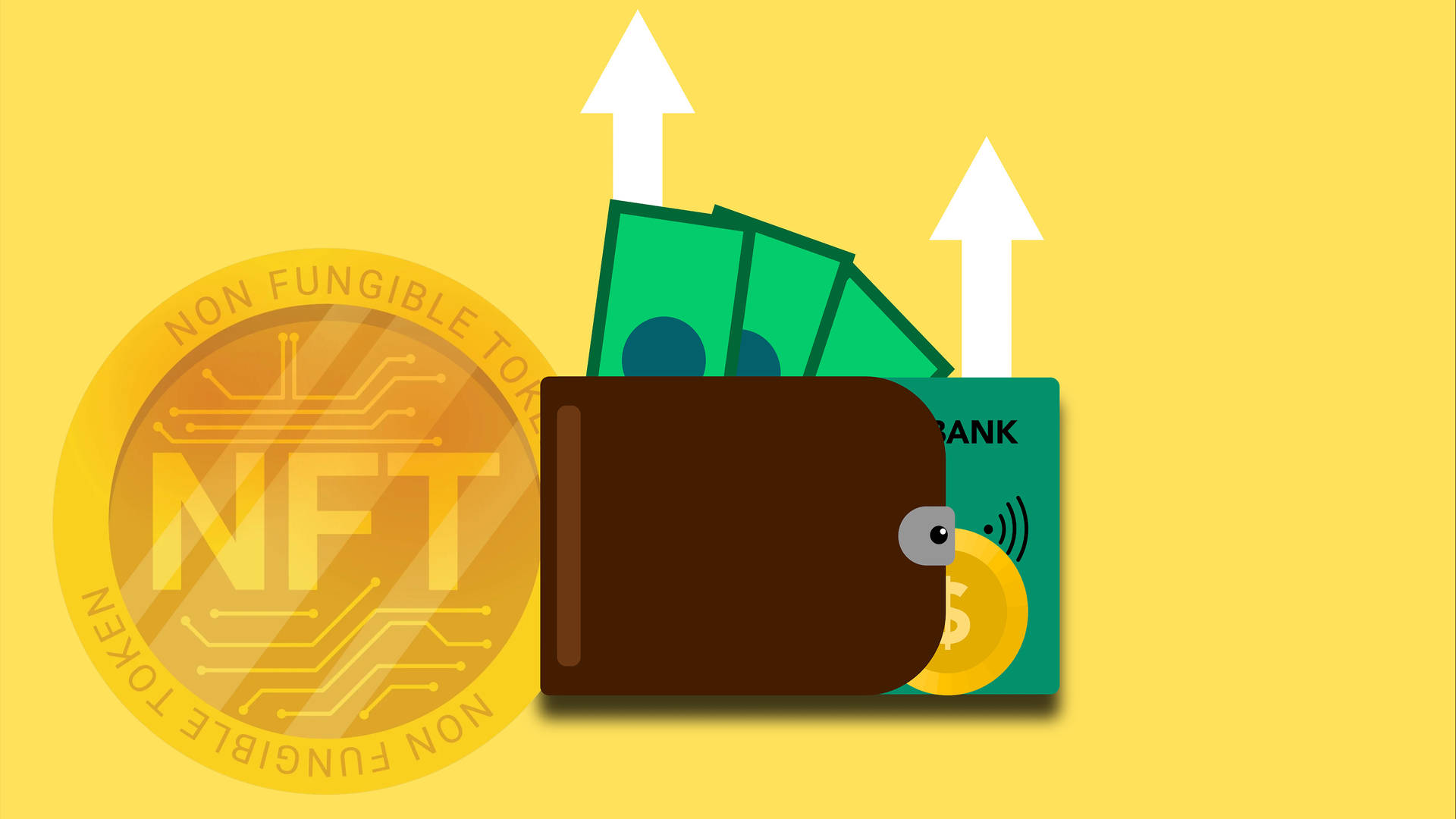 Nft Wallet With Cash Background