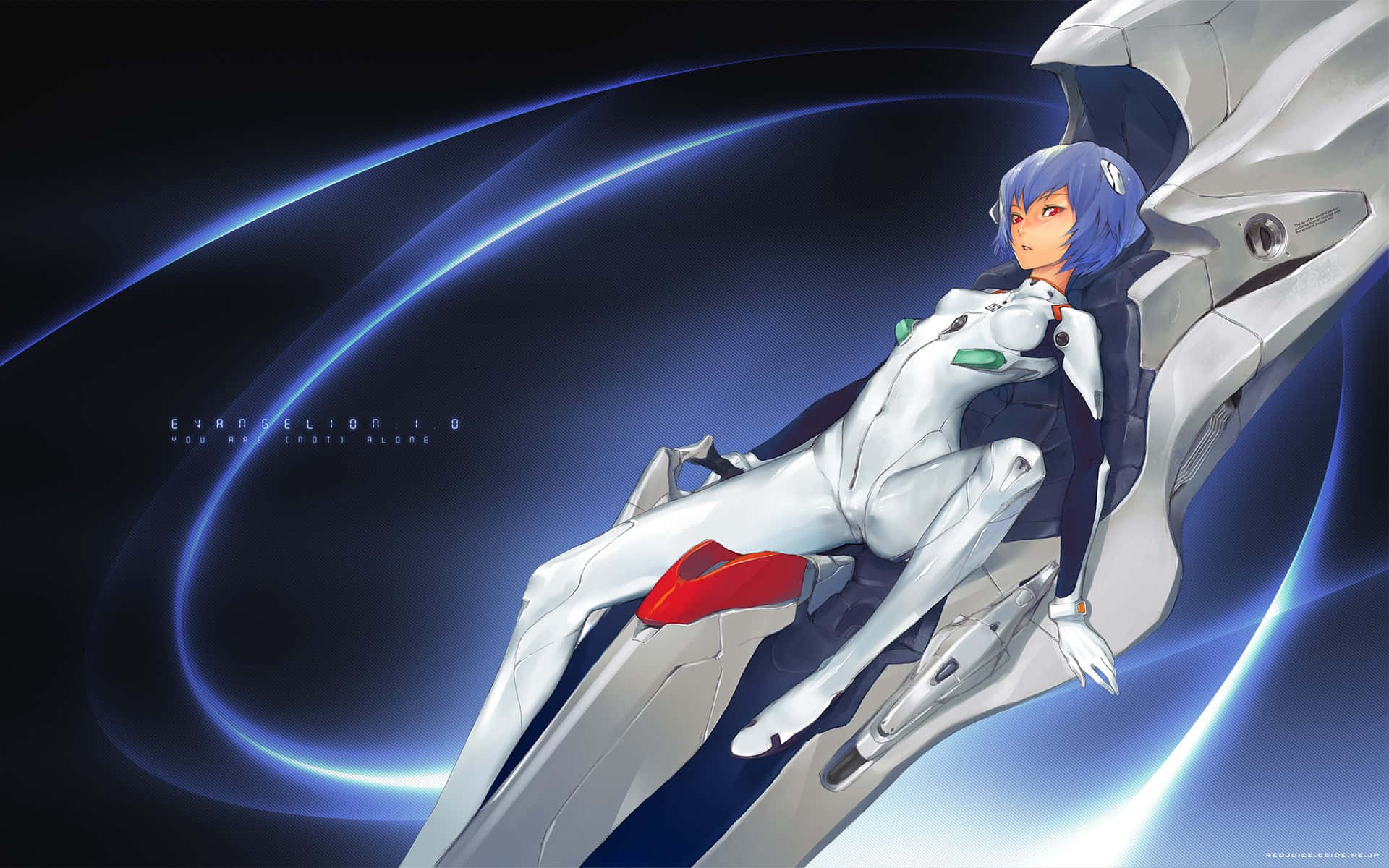 Nge White Anime Girl Spaceship Background