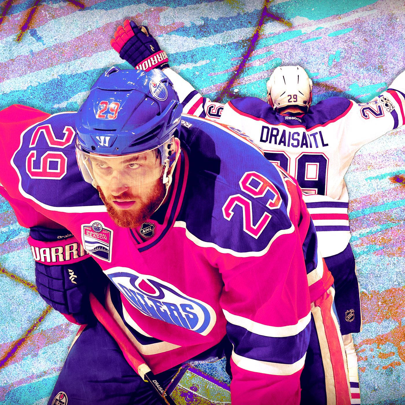 Nhl Edmonton Oilers Center Player Leon Draisaitl Background