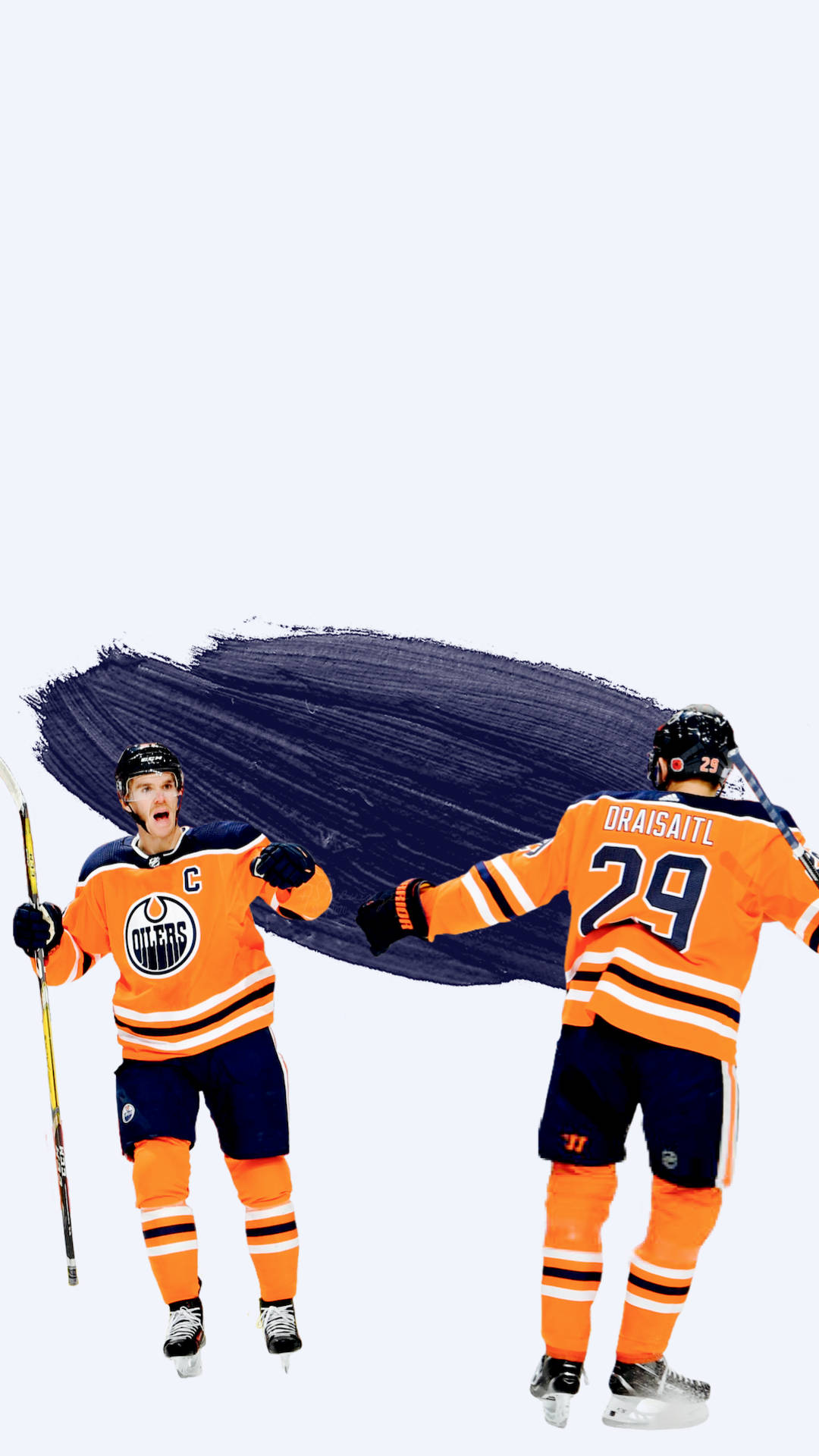 Nhl Edmonton Oilers Leon Draisaitl Digital Artwork Background