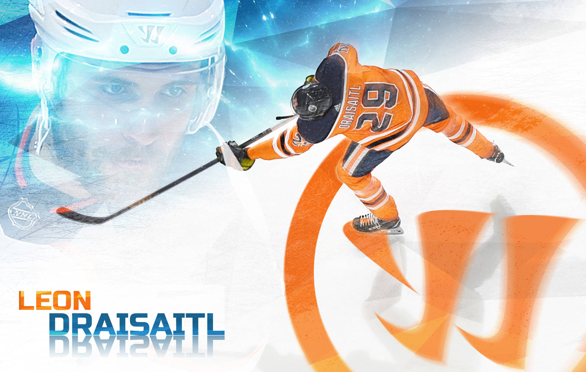 Nhl Ice Hockey Center Leon Draisaitl Background