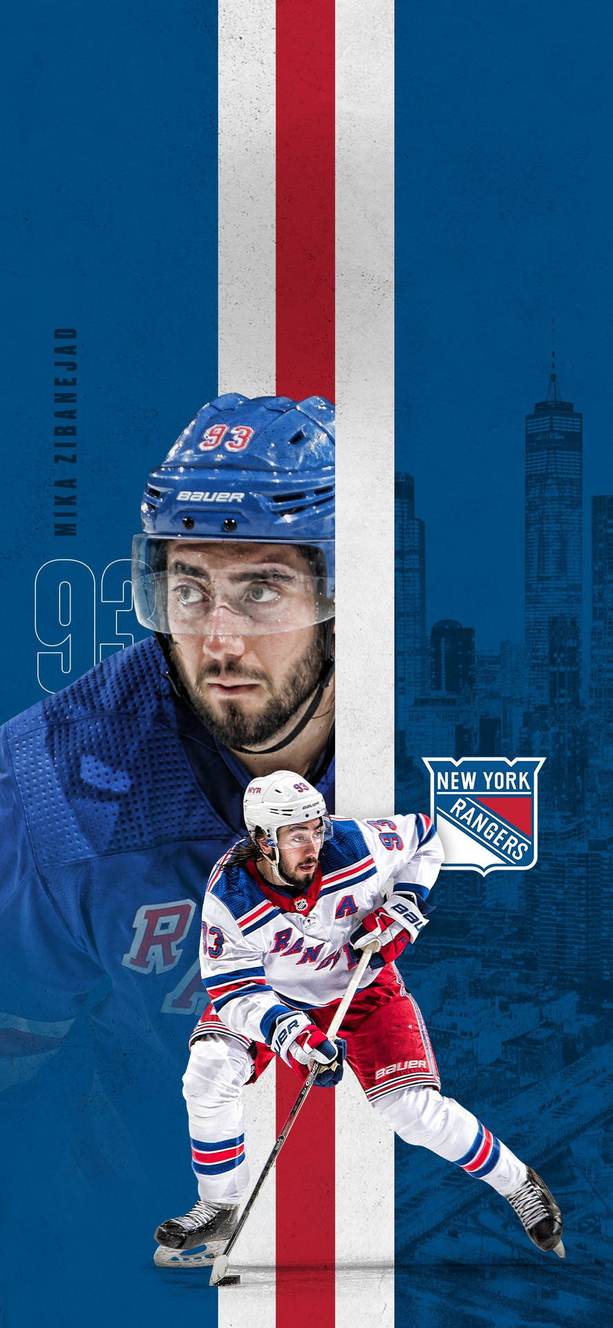 Nhl Mika Zibanejad New York Rangers Emblem