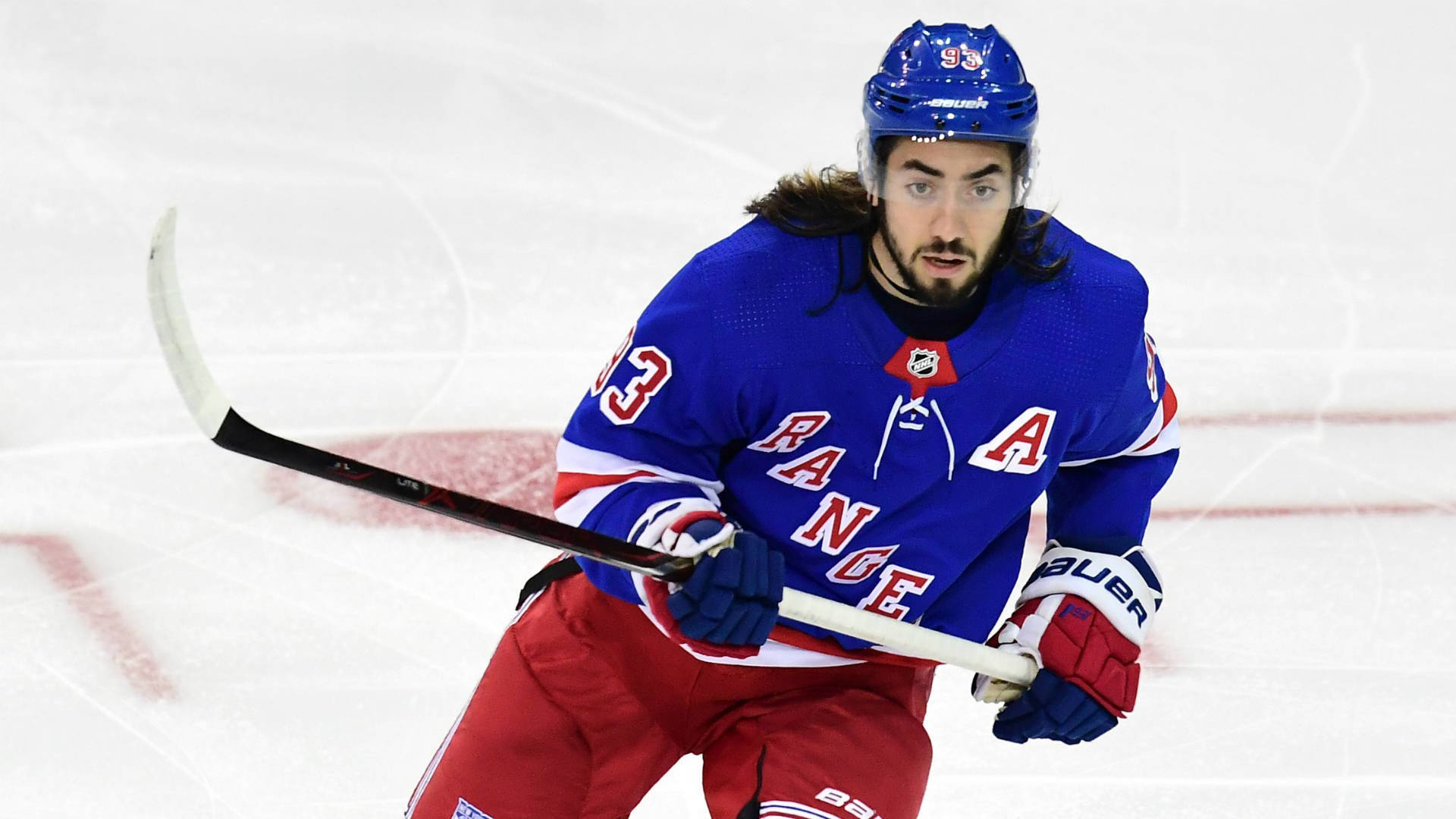 Nhl New York Rangers Captain Mika Zibanejad Background