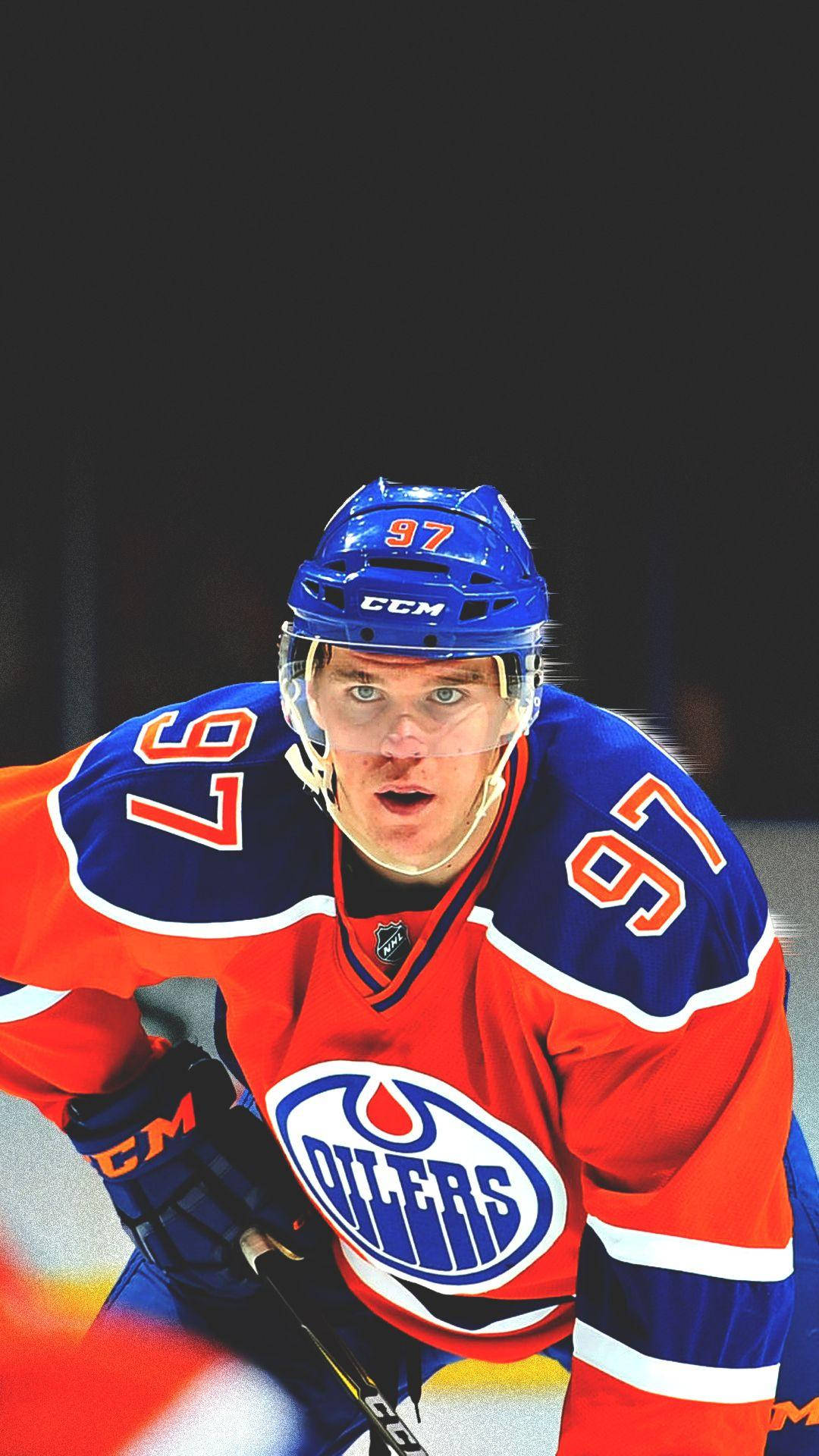 Nhl Player Connor Mcdavid Serious Face