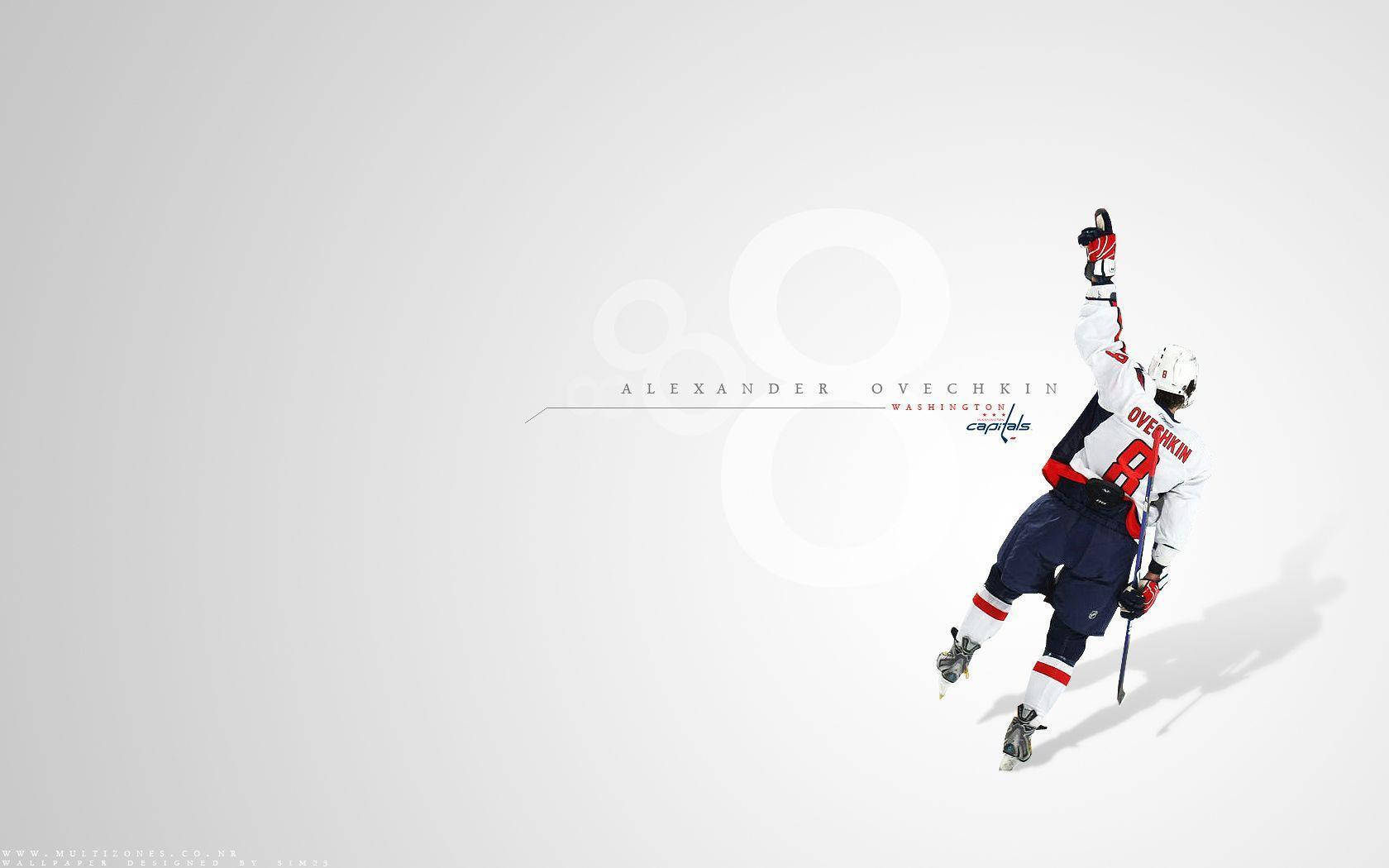 Nhl Star, Alex Ovechkin, In Washington Capitals Uniform