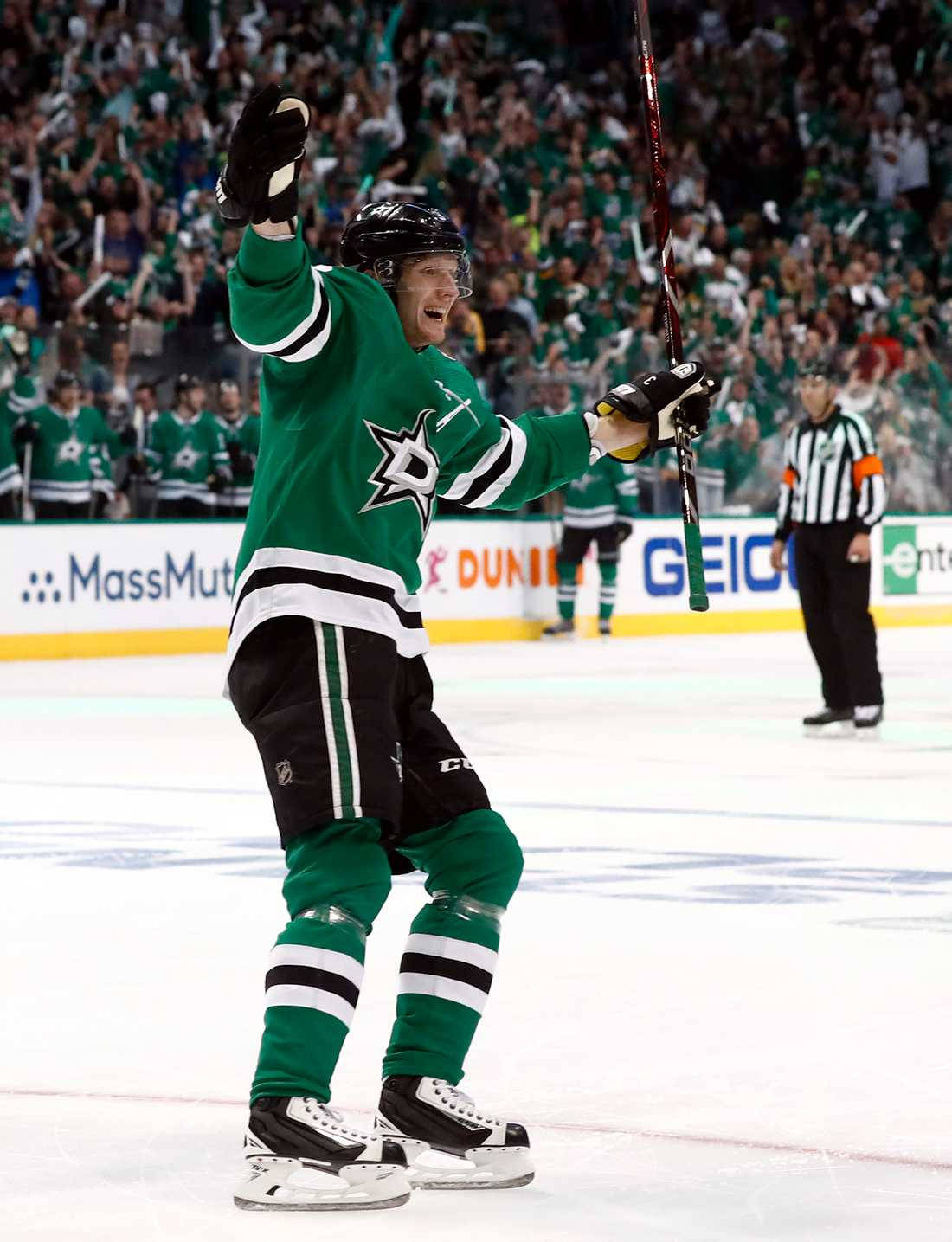 Nhl Star John Klingberg In Mid-celebration Background