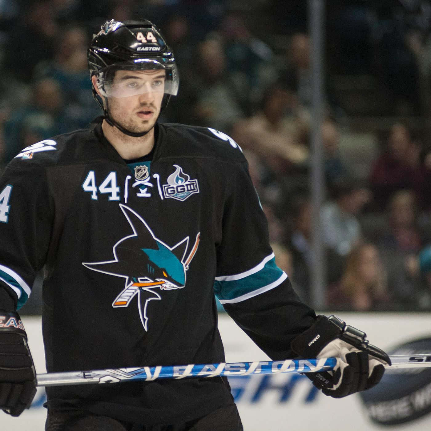 Nhl Star - Marc-edouard Vlasic In Action Background