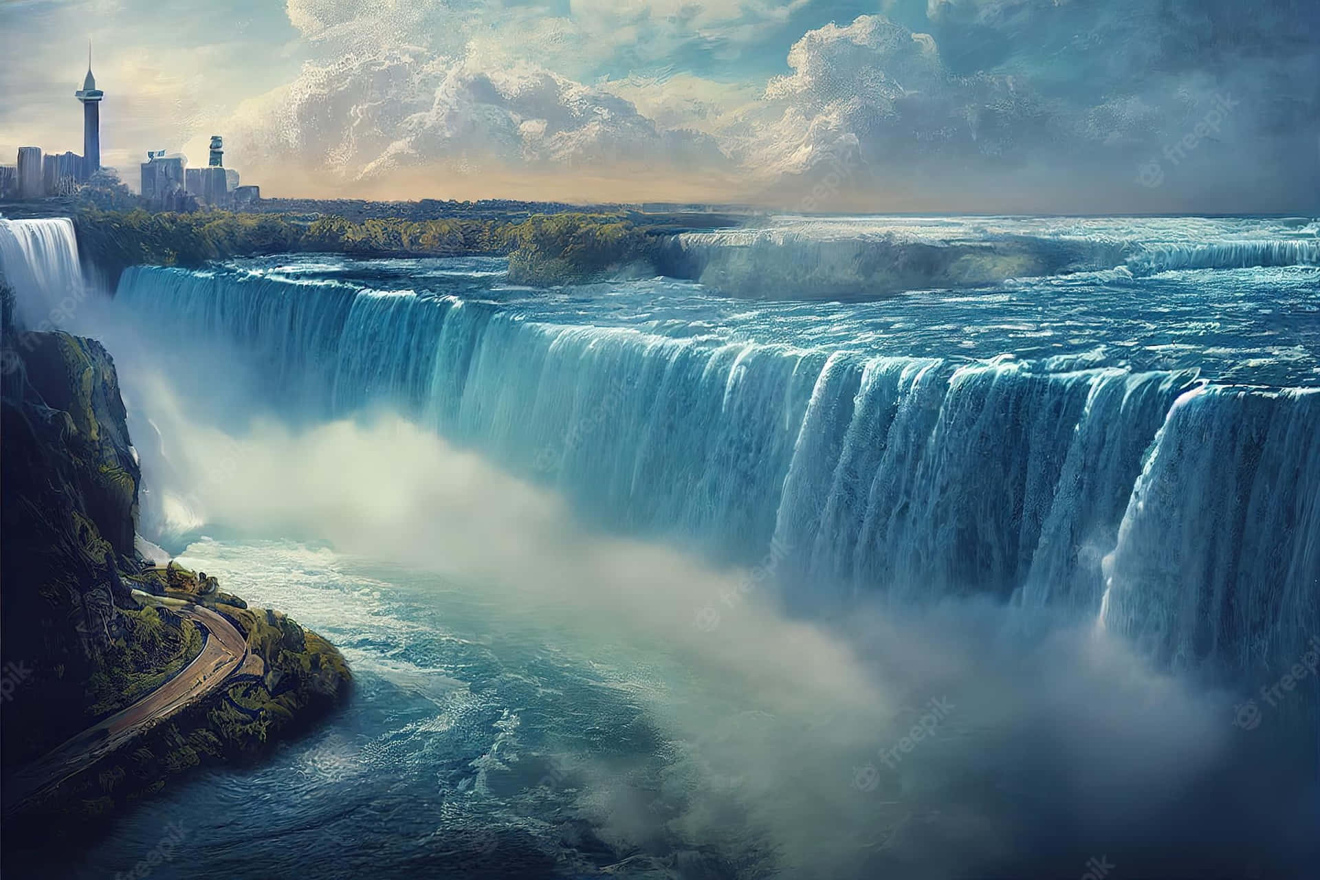 Niagara Falls Canada View Landscape Background