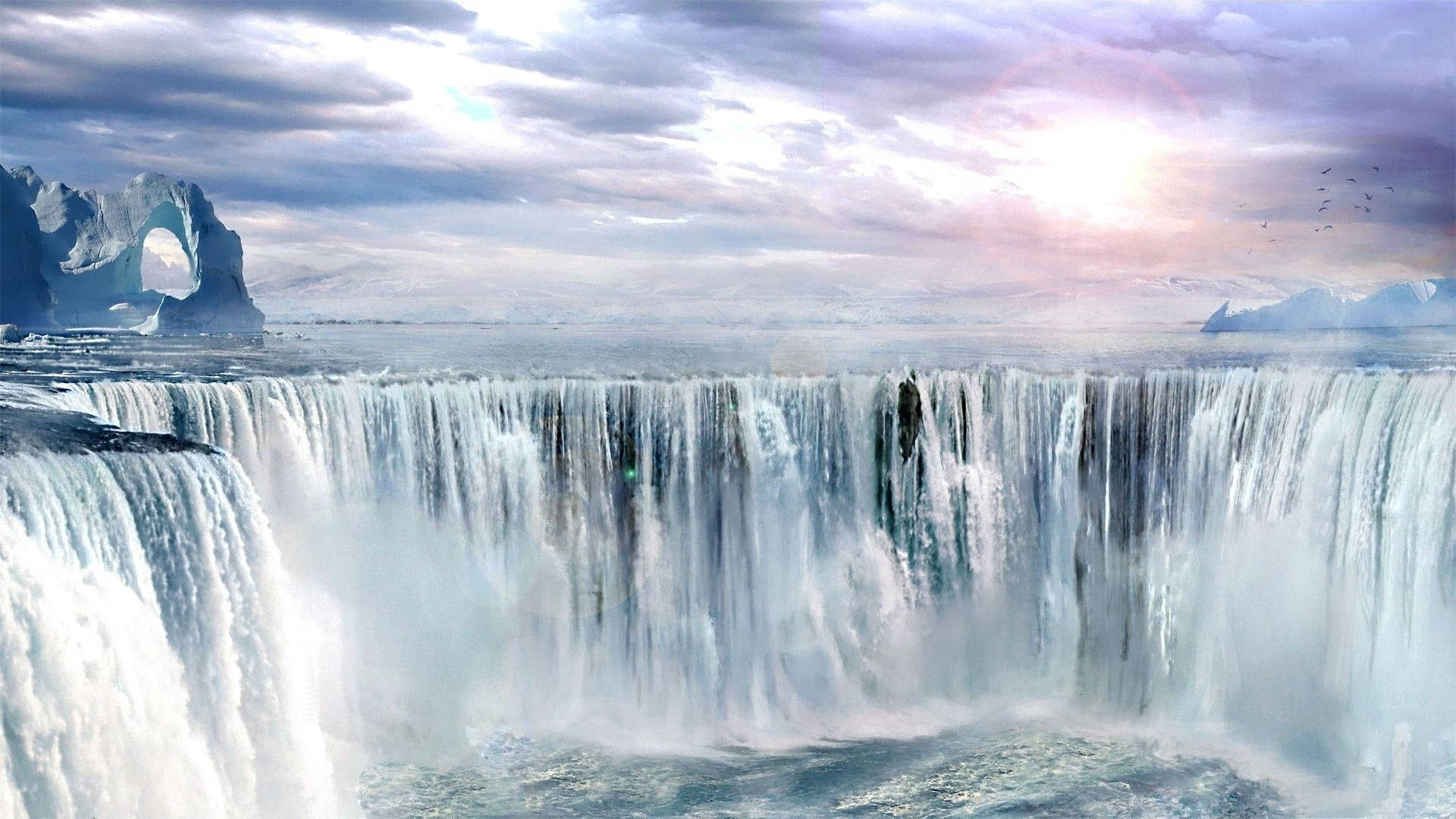 Niagara Falls Infrared Photography Background