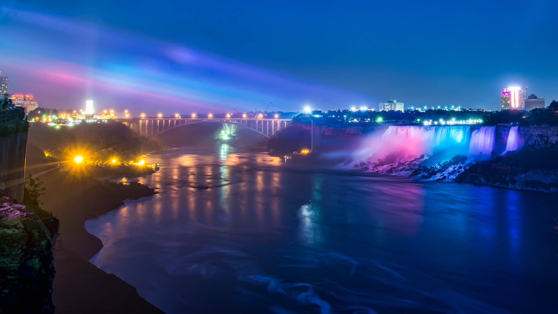 Niagara Falls Light Show Background