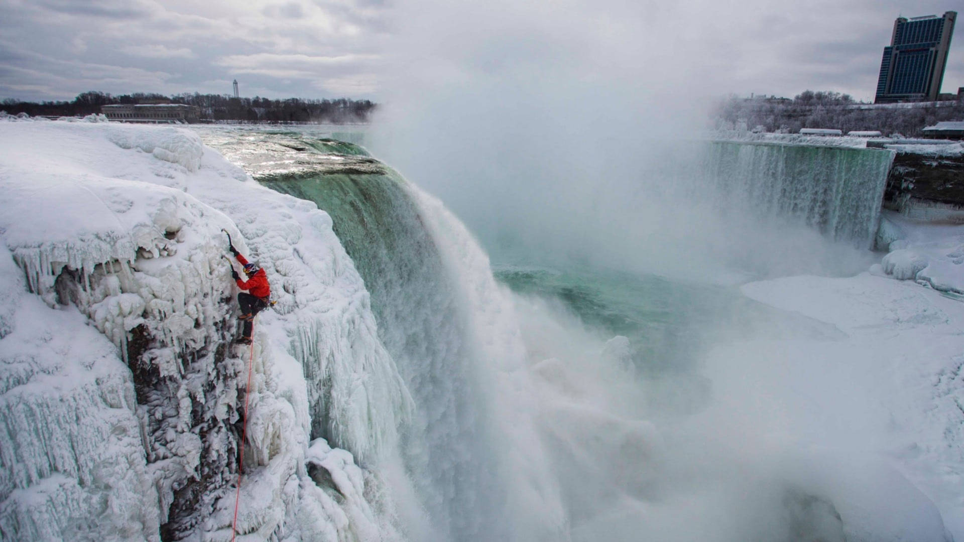 Niagara Falls Winter Landscape Background
