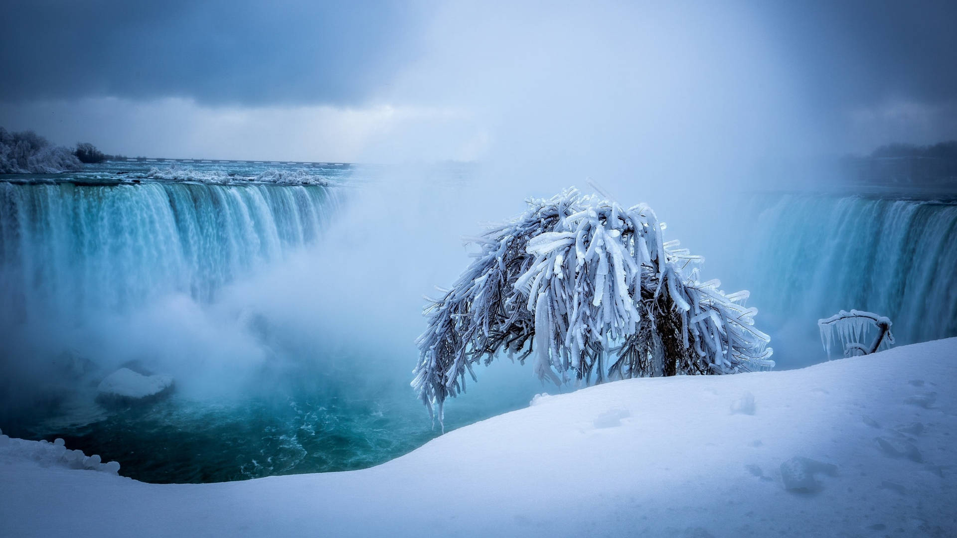 Niagara Falls Winter Wonderland Background