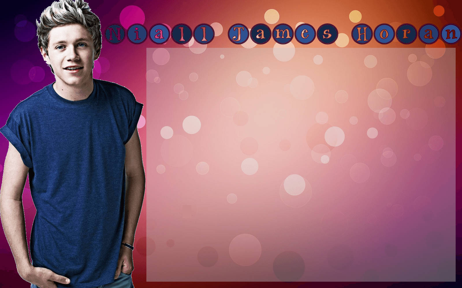 Niall Horan Bubbles Red Background