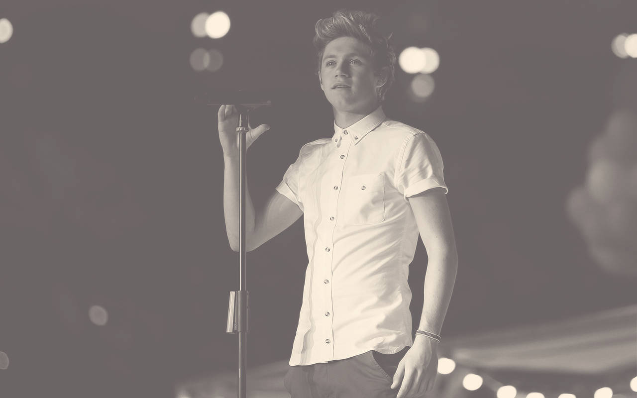 Niall Horan Buttoned Shirt Concert Background