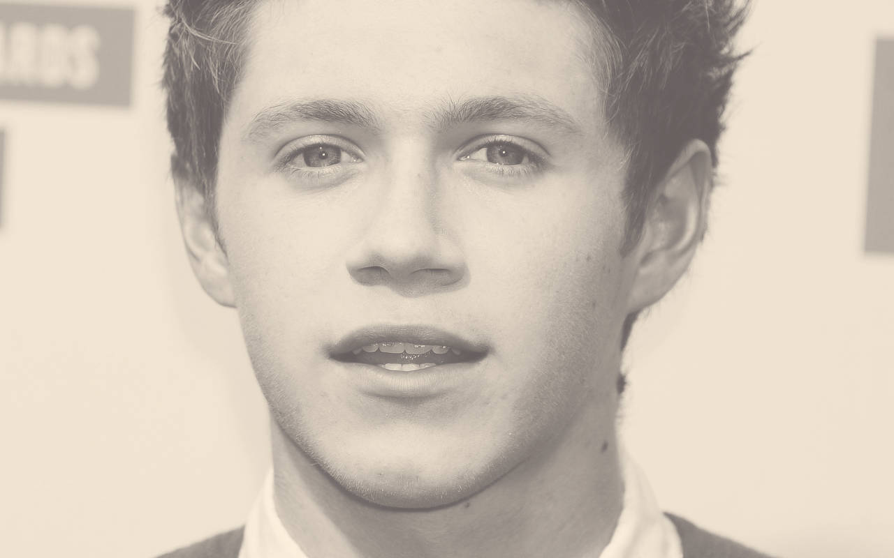 Niall Horan Sepia Braces Background